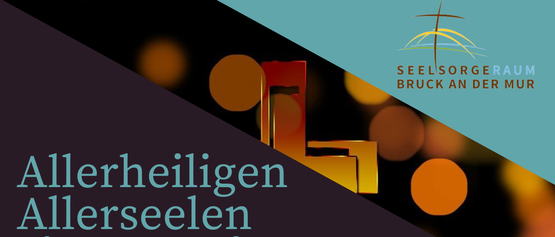 Plakat für die Allerheiligen- und Allerseelen-Veranstaltungen in Oberort und St. Katharina am 1. und 2. November. Im Programm sind Messen und Grabsegnungen.