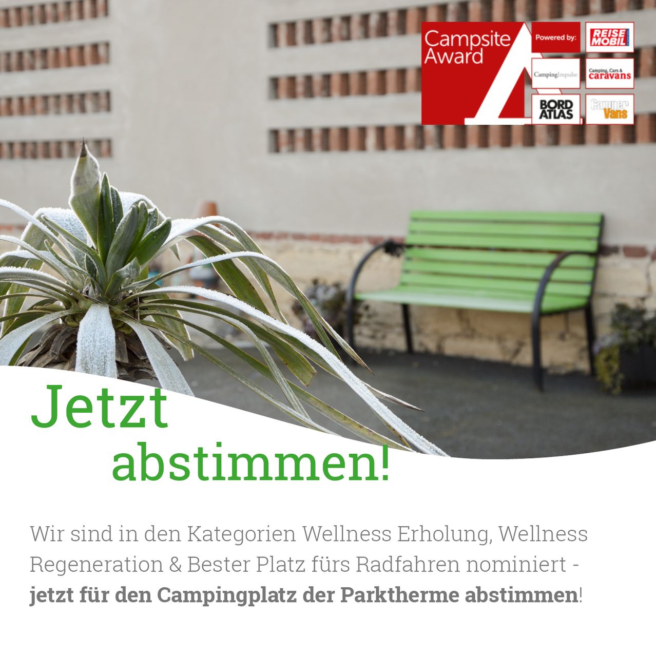 Bild enthält, Bench, Furniture, Advertisement, Plant, Poster