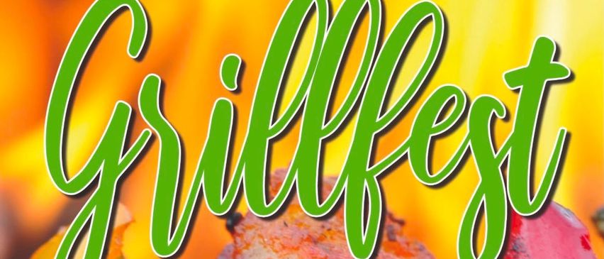 Plakat für das Grillfest-Event am Samstag, 5. September 2026, mit gegrilltem Steak, Paprika und weiteren Artikeln. Beginn um 16:00 Uhr.