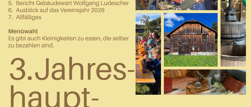 The image shows a meeting agenda for a club, with a date, location, and various reports. Photos of the event are also included.