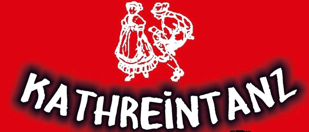 Plakat für das Kathreintanz-Event von Landjugend Eberstein. Zeigt zwei tanzende Frauen, Gruppenfoto von Männern und Details zur Veranstaltung. Datum: 29. Nov. 2025, Zeit: 19:30, Ort: Kulturhaus Eberstein. DJs: DJ Nameles, Musik: Musibuam.