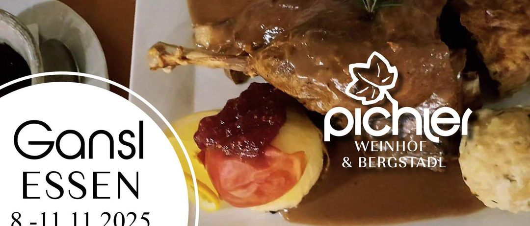 Ein Teller mit einem Gericht aus geschmortem Fleisch, Sauce und einer Garnitur aus geschnittenen Tomaten und roter Marmelade. Das Gericht stammt von Pichler Weinhaus & Bergs.