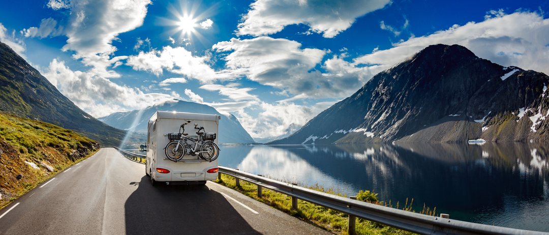 Road, Freeway, Highway, Outdoors, Scenery, Tarmac, Wheel, Bicycle, Caravan, Landscape