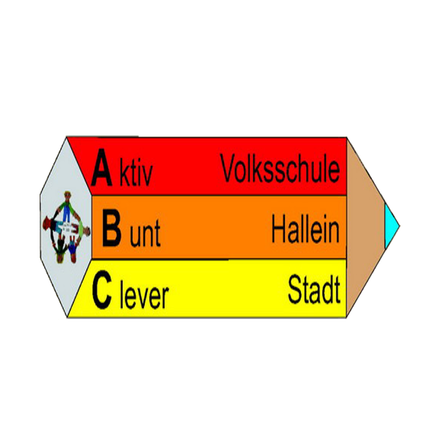 Ein bunter Bleistift mit drei beschrifteten Abschnitten: 'A ktiv', 'B unt' und 'C lever', jeweils mit einer anderen Farbe und einem assoziierten Wort.