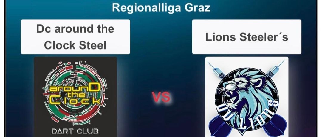 Regionalliga Graz Fußballspielplan. Die Teams sind Around the Clock Steel und Lions Steelers. Das Spiel findet am 8. Oktober 2025 um 19:00 Uhr in Utv Rollsdorf statt.