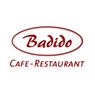 The logo for Badido Cafe-Restaurant features the name Badido in red, stylized font within a red oval with a white background.