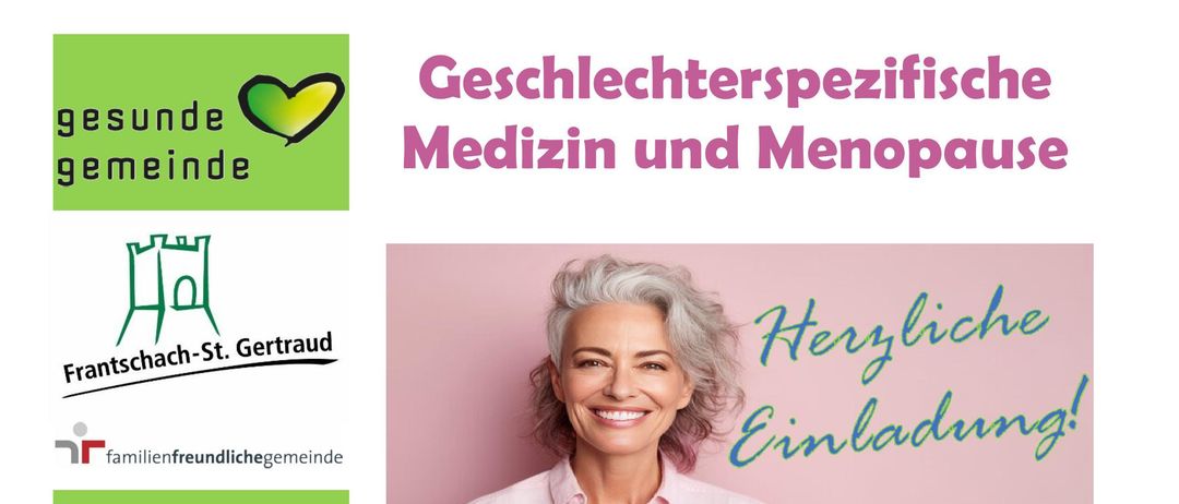 Das Bild zeigt ein Poster für eine Veranstaltung zur Gendermedizin in Österreich. Es zeigt eine Frau und betont die Rolle des Geschlechts in Gesundheit und Krankheit. Das Poster fördert einen individuellen und personalisierten Behandlungsansatz, um Frauen vor schweren Erkrankungen zu schützen.