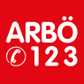 Das Bild zeigt das Arbo-Logo mit der Nummer 123 und einem Telefonsymbol. Das Telefonsymbol ist weiß auf rotem Hintergrund.