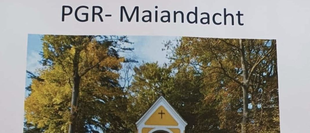 Ein Poster zeigt eine Kapelle namens Kreuzbühel in Schäffern. Der Termin für die Veranstaltung ist Donnerstag, 7. Mai 2026. Treffpunkt ist 18:30 Uhr im Pfarrhof Pinggau oder 18:45 Uhr im Pfarrhof Schäffern. Das Ereignis endet um 19:00 Uhr.