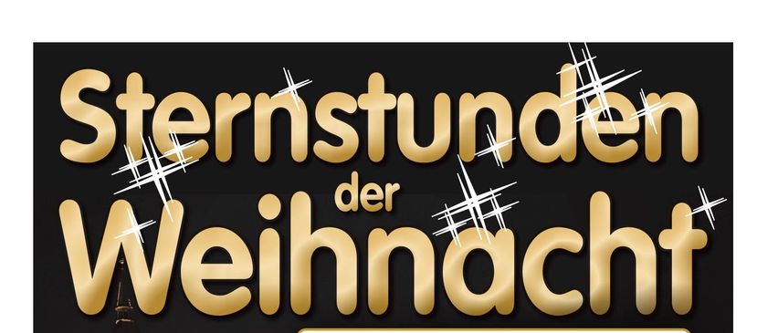 Plakat für eine Veranstaltung mit dem Titel "Sternstunden der Weihnacht" mit "Die Pagger Buam" und Silvio Samoni. Die Veranstaltung ist für den 21. Dezember 2025 geplant. Es beinhaltet eine Verlosung, Ticketinformationen und erwähnt Franz Gingl.