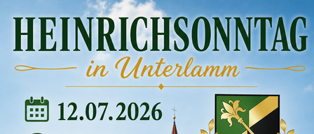 Plakat für das Unterlamm-Festival. Datum ist 12.07.2026. Zeit ist 10:15. Beinhaltet Familienaktivitäten, Essen, Musik und einen Vergnügungspark.