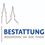 Städtische Bestattung Waidhofen an der Thaya-Logo. Logo für eine Zertifizierung in Waidhofen an der Thaya, mit zwei Kirchtürmen und dem Text 'Bestätigung' in Blau.