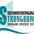 Logo der Seefahrervereinigung mit Schiffssymbol, Text auf Deutsch: 'Seefahrervereinigung Trongbow Navigare Necess Est'.