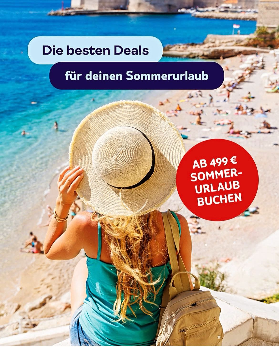 Bild enthält, Hat, Beachwear, Adult, Female, Person, Woman, Sun Hat, Handbag, Tourist, Summer