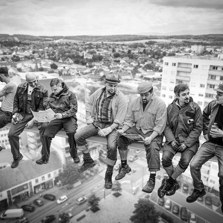 Image contains, City, Coat, Jacket, Adult, Male, Man, Person, Urban, Shoe, Pants