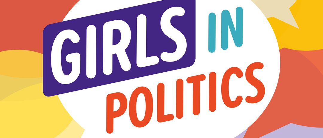 Werbeplakat für die Veranstaltung 'Girls in Politics'. Es lädt Mädchen und junge Frauen im Alter von 10 bis 14 Jahren ein, Bürgermeisterin Margarete Jarmer einen Tag lang zu begleiten, um etwas über Kommunalpolitik zu erfahren. Datum: 14. Oktober 2025, 10-12 Uhr. Ort: Rathaus Eggenburg.