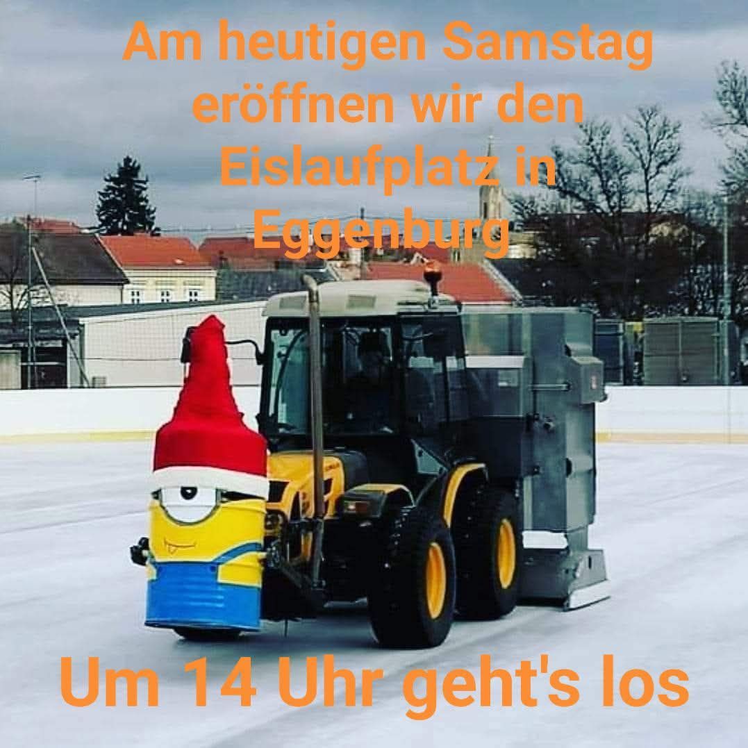 Am heutigen Samstag eröffnen wir den Eislaufplatz in Eggenburg. Der Eisreiniger ist bereit. Ab 14 Uhr geht's los.