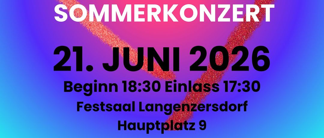 Ein Plakat für das 12-Punkte-Event von Österreich, mit einem herzförmigen Design. Das Datum ist der 21. Juni 2026, mit einem Eintrittsbeginn um 17:30 Uhr und einem Start um 18:30 Uhr. Der Ort ist Hauptplatz 9.