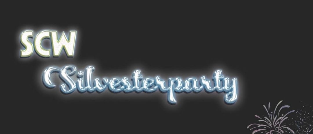 Plakat für die Silvesterparty am 31. Dezember 2025 in der Wachauhalle, WeiBenkirchen. Es zeigt Feuerwerk und fett gedruckten weißen Text auf schwarzem Hintergrund.