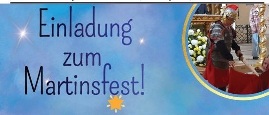 Eine Einladung zum Martinsfest in der Basilika Frauenkirchen. Am 11. November, 17.00 Uhr, gibt es einen Martinsfeier in der Kirche, danach eine Laternenumzug im Kreuzgang und das Teilen von Martinikipfel. Bring deine Laterne mit. Wir freuen uns auf dich!