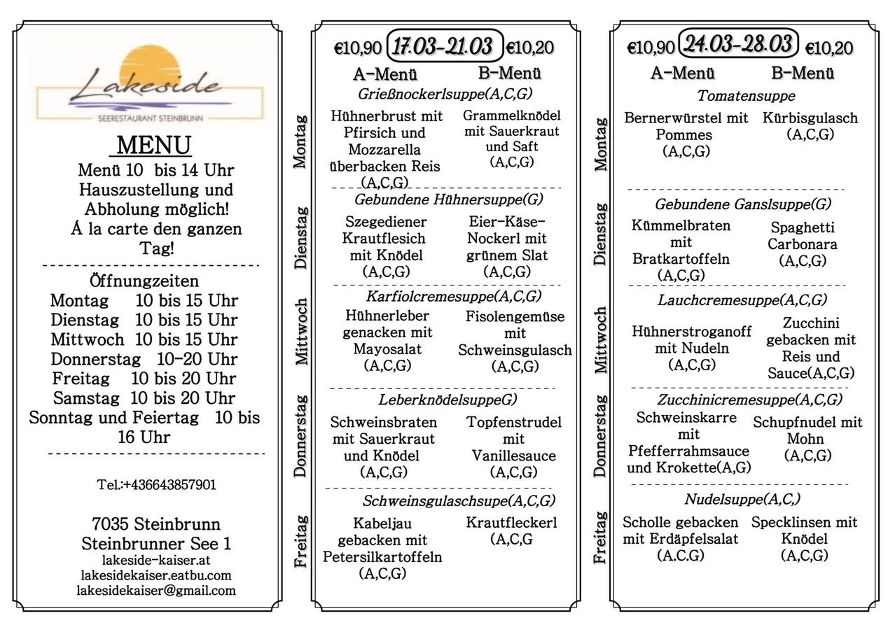 Bild enthält, Menu, Text