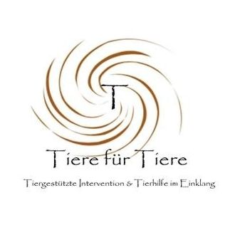 Eine weiße Seite mit einem Logo, das Tiere für Tiere in der Mitte sagt, und darunter Text in kleinerer Schrift.