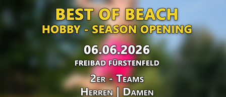 Hobby Beachvolleyball-Saisoneröffnung am 6. Juni 2026 in Freibad Fürstenfeld. Zweier-Teams, Herren und Damen. Scannen Sie den QR-Code für die Anmeldung. E-Mail: vcfuerstenfeld@gmx.at, Instagram: volleyballclubfuerstenfeld.