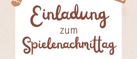 Einladung zum Spielnachmittag am 24. Dezember, von 14:00 bis 16:00 Uhr, bei VS Mettersdorf. Bringen Sie Ihr Kind zum Turnsaal für einen Nachmittag voller Spiel. Keine Anmeldung erforderlich.