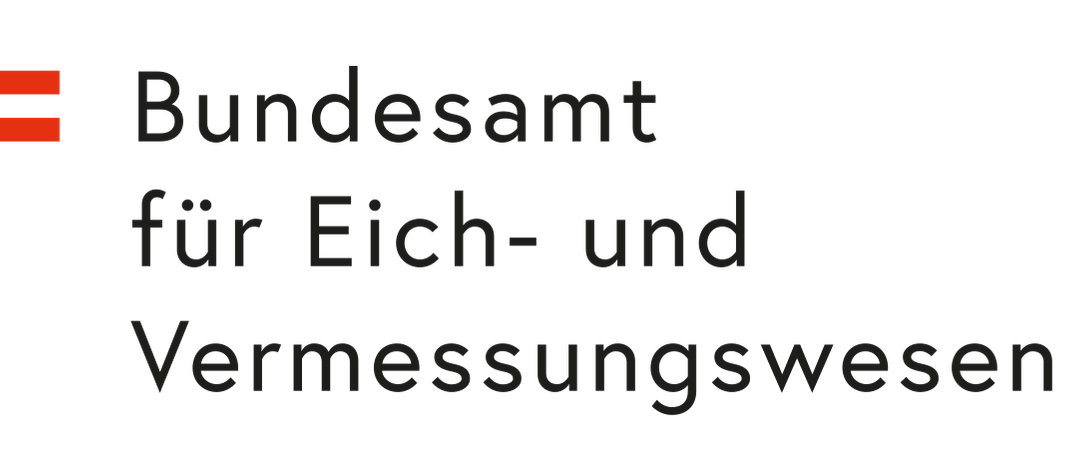 Das Bild zeigt den Text 'Bundesamt für Eich- und Vermessungswesen' in fetten, großgeschriebenen Buchstaben auf schwarzem Hintergrund.