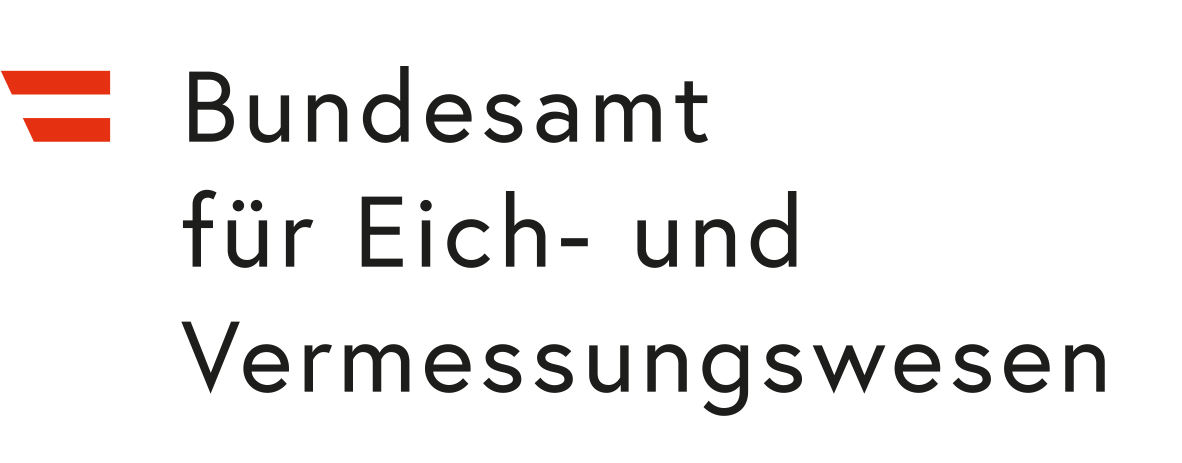 Das Bild zeigt den Text 'Bundesamt für Eich- und Vermessungswesen' in fetten, großgeschriebenen Buchstaben auf schwarzem Hintergrund.