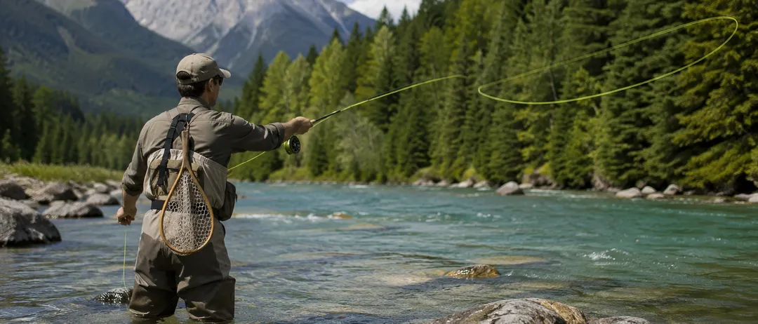 Angler beim Fischen