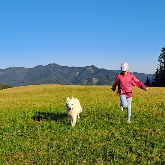 Bild enthält, Person, Walking, Grass, Vegetation, Field, Grassland, Tree, Park, Photography, Coat