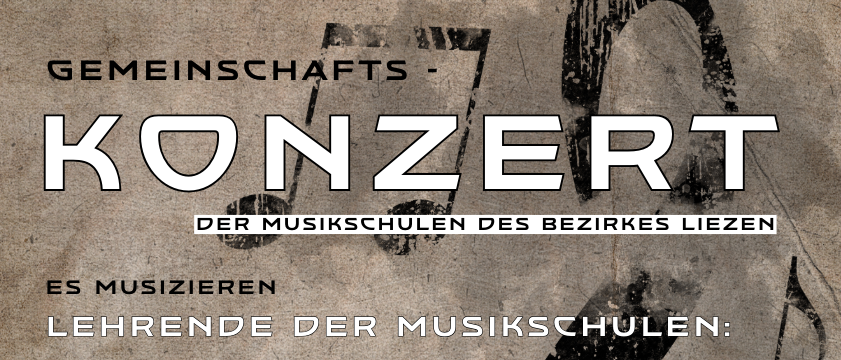 Ein Plakat für ein Musikkonzert der Musikschulen des Bezirks Liezen. Die teilnehmenden Schulen sind Schladming, Bad Aussee, Görming, Palten und Liezen. Das Konzert findet am 10.03.2026 um 19:00 in der Kulturhalle in Görming statt. Der Saaleinlass ist um 18:45 Uhr.