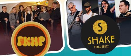 Plakat für eine Sommer-Special-Musikveranstaltung am 8. August 2026 mit der Band FKHP und Shake Music.