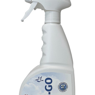 Eine Flasche Uniek! Urinevlekken en Geurverwijderaar, ein Reinigungsmittel für Urinflecken und Geruchsentfernung, wird auf weißem Hintergrund gezeigt. Das Produkt hat ein Volumen von 750 ml und enthält einen Zitrusduft.