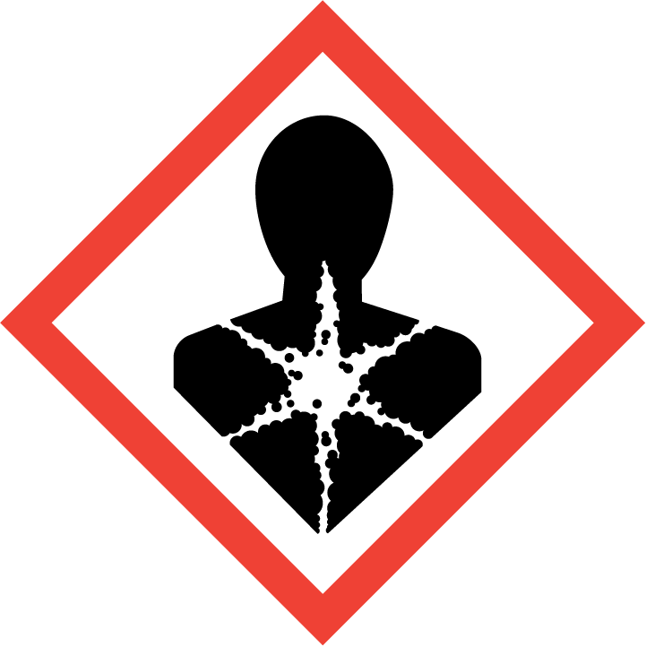 Ein Symbol einer menschlichen Figur mit rotem Umriss und schwarzer innerer Figur mit Rauchmuster im Inneren.
