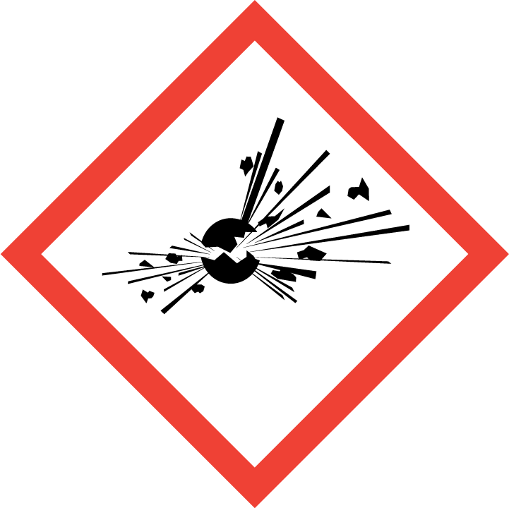 Ein roter Diamant-förmiger Schild mit einem schwarzen Kreis in der Mitte und strahlenden Linien darum herum.