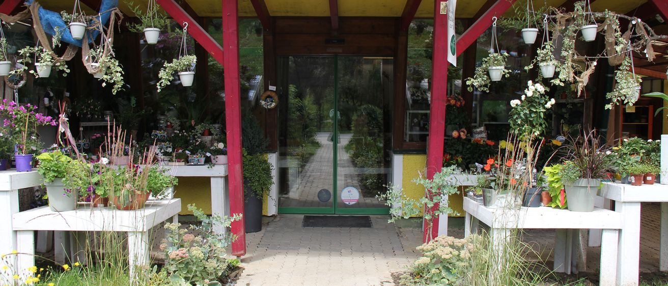 Bild enthält, Porch, Garden, Outdoors, Patio, Walkway, Potted Plant, Flower Arrangement, Pergola, Arbour, Planter