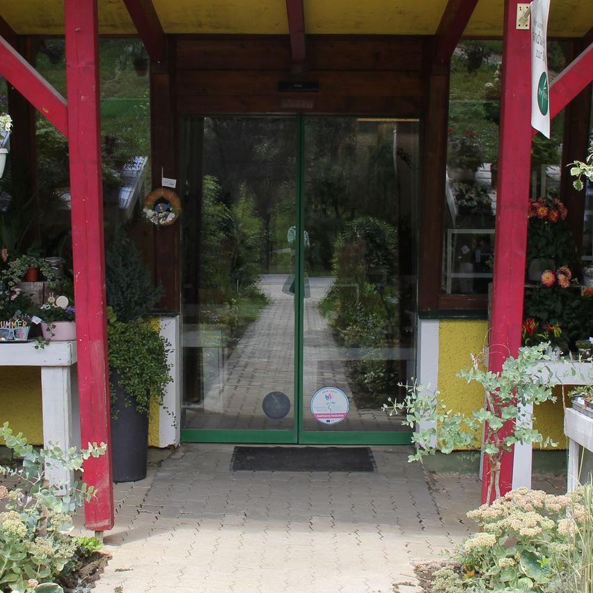 Bild enthält, Porch, Garden, Outdoors, Patio, Walkway, Potted Plant, Flower Arrangement, Pergola, Arbour, Planter