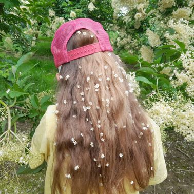 Bild enthält, Child, Female, Girl, Person, Hair, Vegetation, Brown Hair, Flower