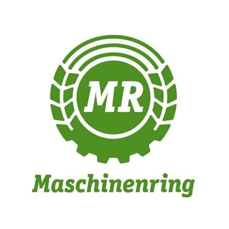 Das Logo für 'Maschinenring' zeigt ein stilisierten grünen Zahnrad mit 'MR' in der Mitte, über dem Text 'Maschinenring' in fetter Schrift. Es ist auf weißem Hintergrund gestaltet.