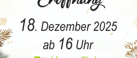 Ein Werbeplakat für die Eröffnung des Adventfensters am 18. Dezember 2025 um 16 Uhr. Die Adresse ist Obere Hauptstrasse 41, 7162 Tadten.