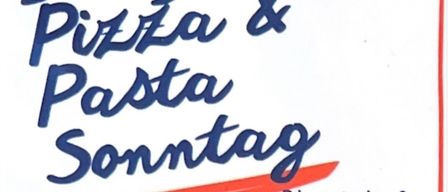 A sign for Babejas Pizza & Pasta. It says all pizzas are available for takeout. Pizza dough and tomato sauce are made naturally.