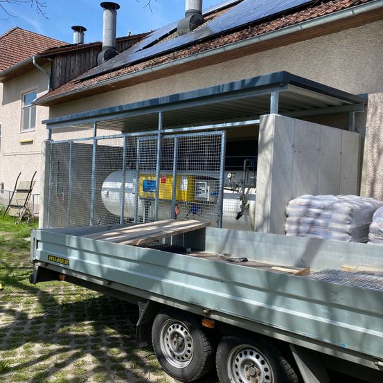 Person, Transportation, Truck, Vehicle, Architecture, Building, Housing
