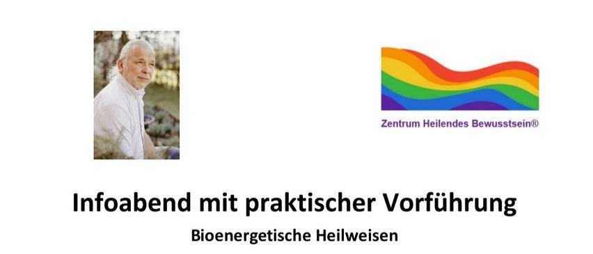 Der Abend beinhaltet eine Präsentation mit praktischer Vorführung bioenergetischer Heilmethoden. Datum: 10. September 2026, 19:00. Referent: Ewald Spitzer. Ort: Aurora-Vitra, Halle 8, 9560 Feldkirchen. Freiwillige Spende. Bioenergetische Unterstützung während des Vortrags möglich.