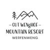 Logo des Mountain Resorts Werfenweng mit zwei Bäumen und Bergsilhouette