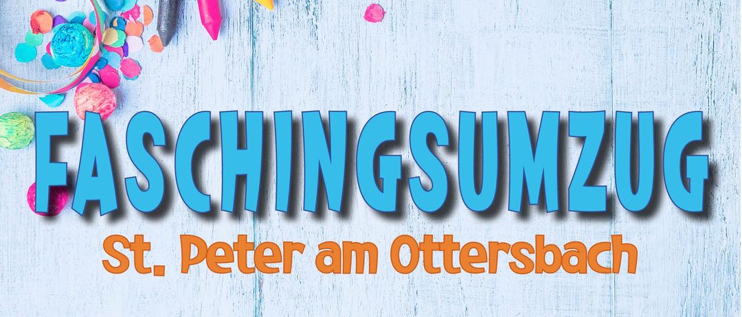 Ein Poster mit blauem Text 'Thingsun' auf weißem Hintergrund. Darunter steht der Text 'Peter am Otters' in Orange. Ein paar bunte Papiere sind um das Poster verstreut.