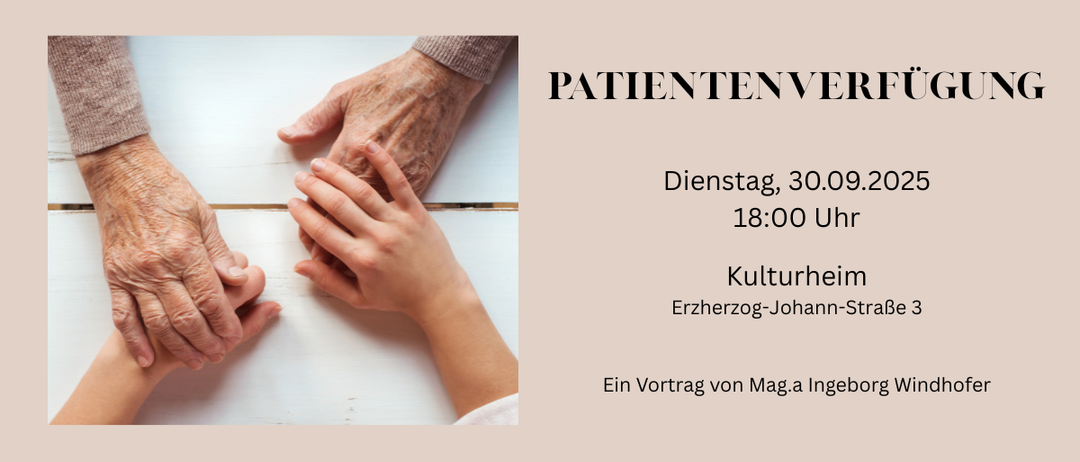 Eine ältere Hand wird von einer jüngeren Hand gehalten. Das Bild handelt von einem Patientenverband.