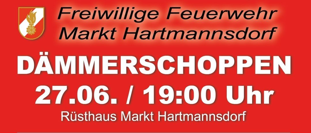 Poster für eine Musikveranstaltung mit drei Männern, die eine Trompete halten und das Datum 27.06. um 19:00 Uhr zeigen. Die Veranstaltung findet im Rusthaus Markt Hartmannsdorf statt. Nach 21:00 Uhr gibt es eine Disco.