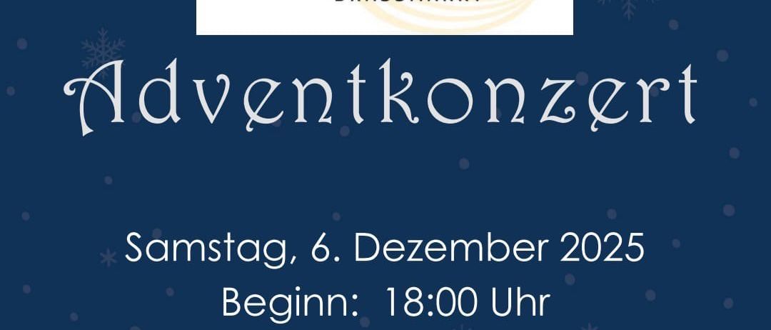 Eine Werbung für ein Adventskonzert von Heimatklange DraBmarkt. Es findet am Samstag, 6. Dezember 2025 um 18:00 Uhr statt. Die Veranstaltung wird von Die Jungen Heimatklange und dem Heimatklange DraBmarkt Musikverein ausgerichtet.